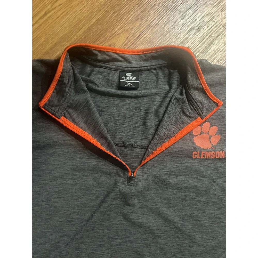 Clemson Tigers Colosseum Light Weight 1/4 Zip Pullover‎ Men's Size 2XL